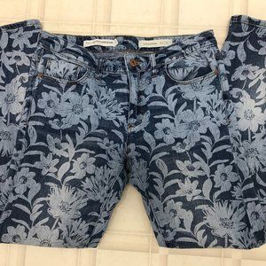 Pilcro & Letterpress size 27 Floral Slim Boyfriend